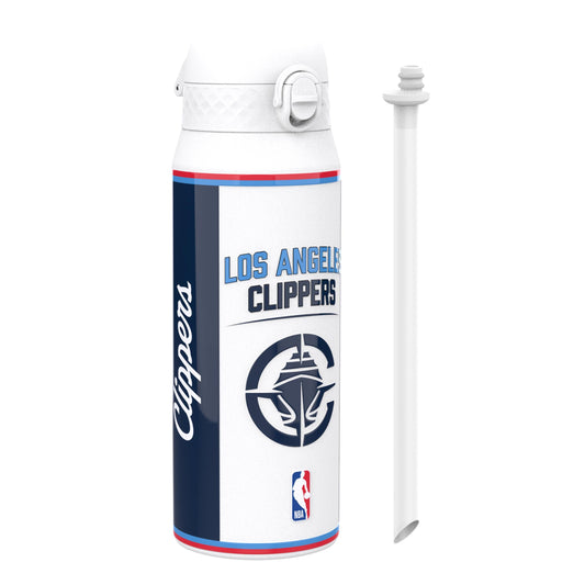 Los Angeles Clippers water bottle with NBA logo on a white background