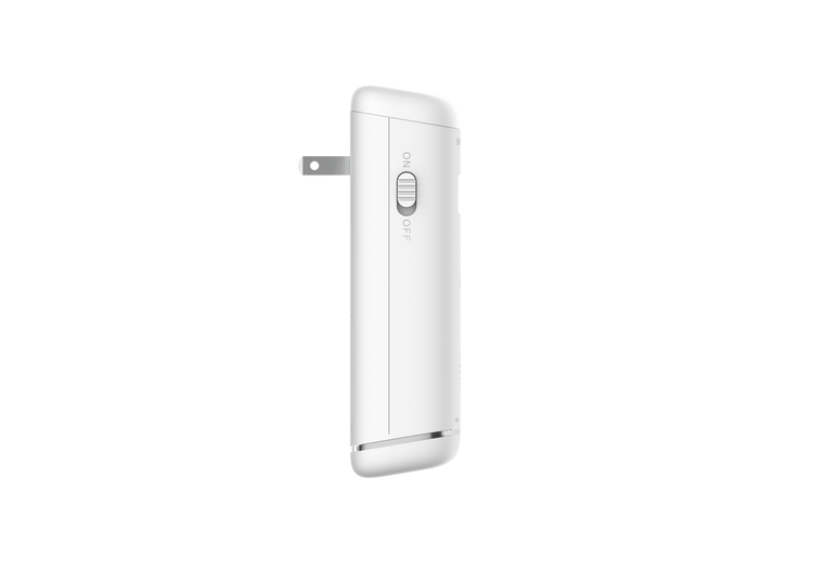 White electronic device on a white background