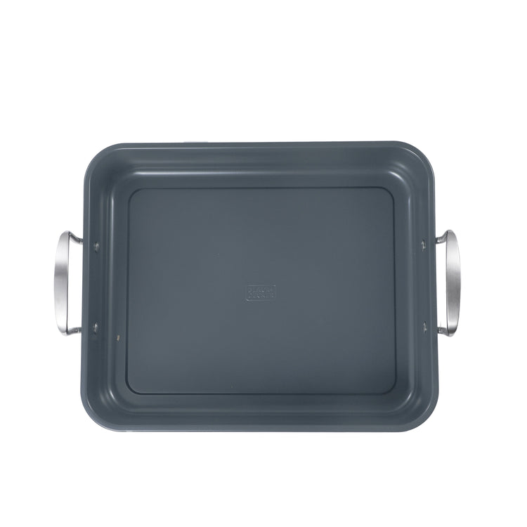 Large Turkey Roasting Pan with Rack, Carbon Steel, Ceramic Non-Stick Coating