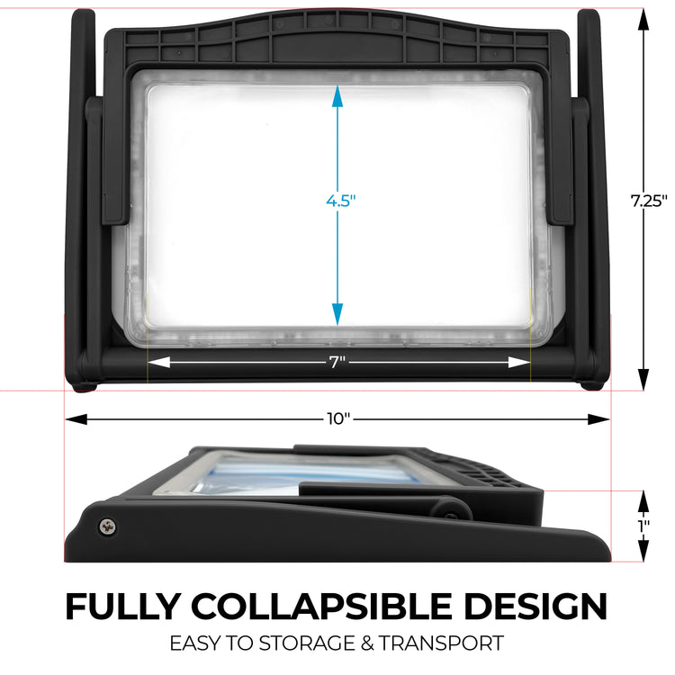 5x LED Page Magnifier with 3 Color Light Modes & Detachable Hands-Free Stand