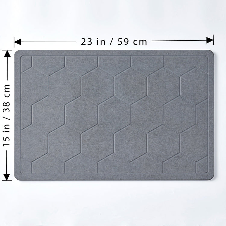 Diatomaceous Earth Non-Slip Stone Bath Mat - Quick Drying Absorbent Bath Stone Mat