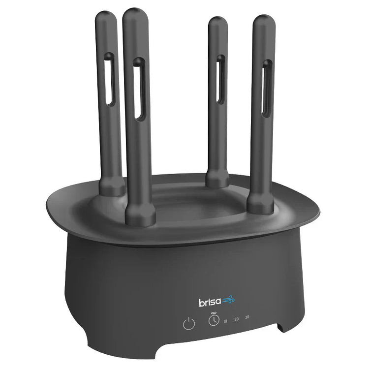 Black Powered Drying Rack on a white background