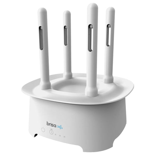 White Powered Drying Rack on a white background