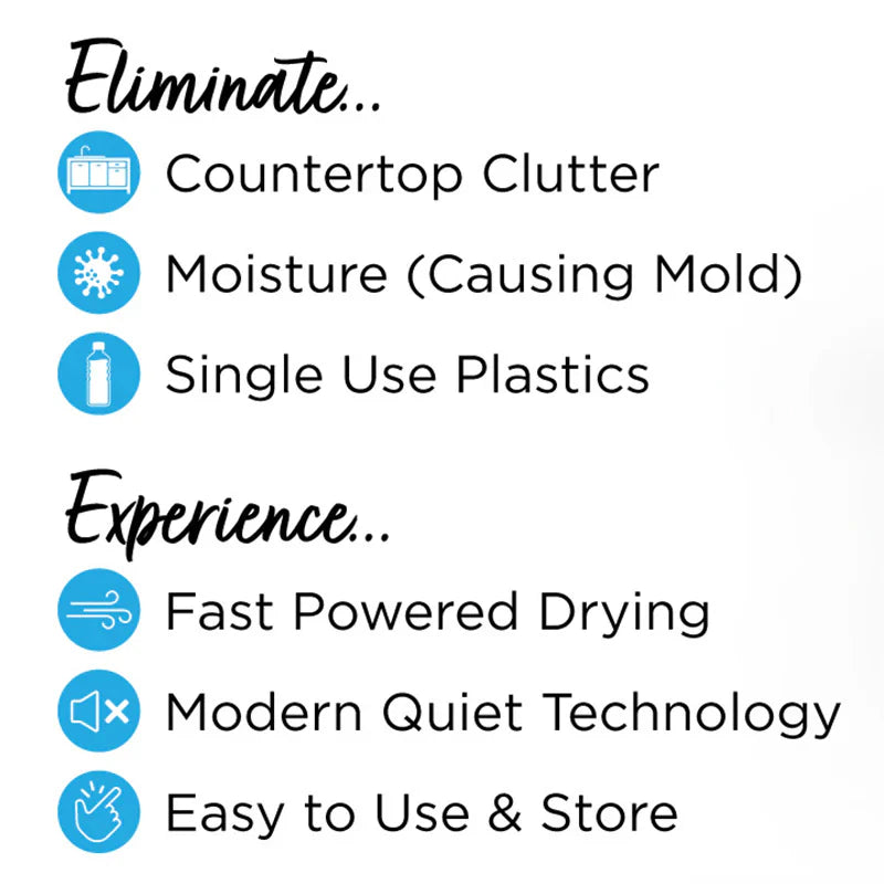 List of benefits on a white background with icons and text.