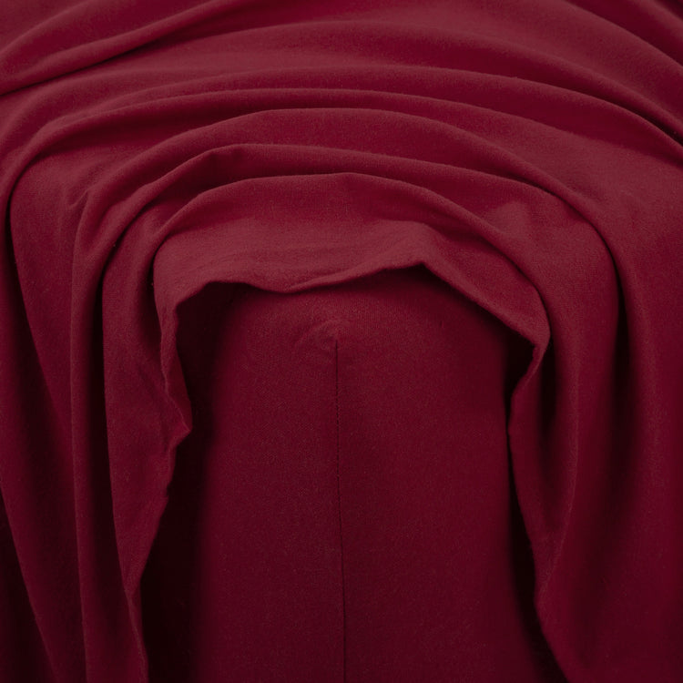 Kathy Ireland 100% Turkish Cotton Solid Flannel Sheet Set - Burgundy