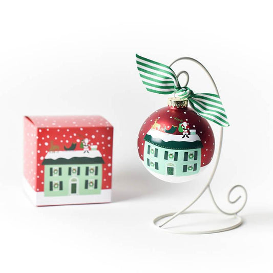 Home For Christmas 100mm Glass Ornament