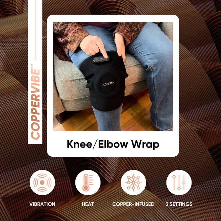 CopperVibe™ Vibration+Heat Therapy Knee Wrap