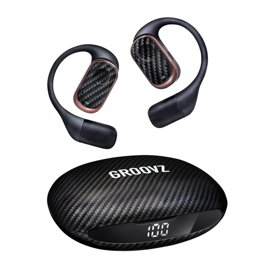 Groovz Open Ear True Wireless Headphones with Charging Case