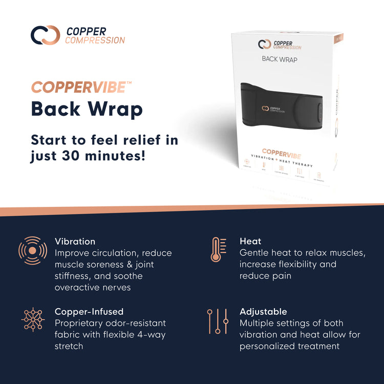 CopperVibe™ Vibration+Heat Therapy Back Wrap