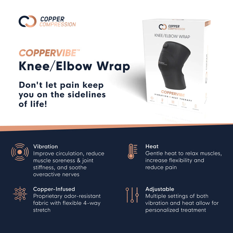 CopperVibe™ Vibration+Heat Therapy Knee Wrap