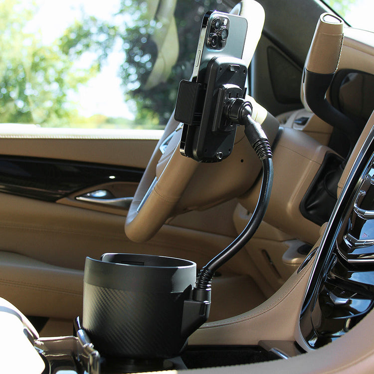 CupCargo Pro – 2-In-1 Cup Holder Expander With 360° Phone Mount