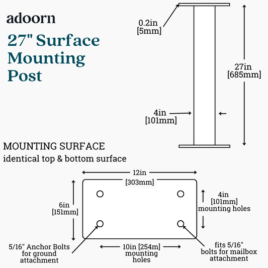 Surface Post - Black