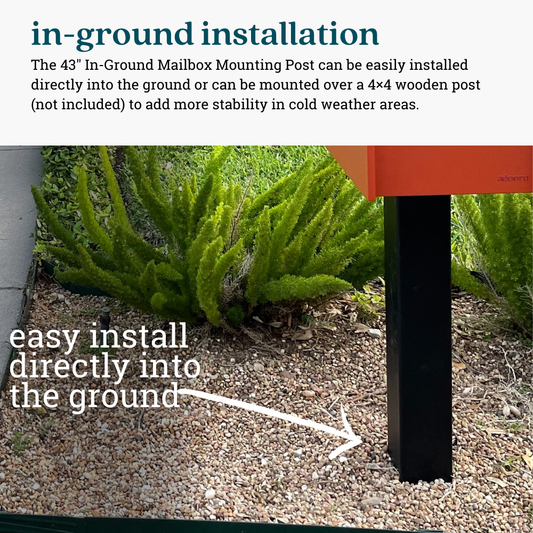 In-Ground Post - Black