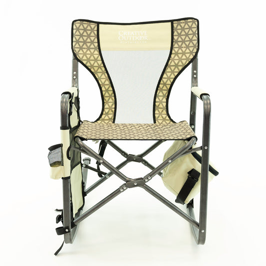 Folding Rocking Chair with Ice Box Cooler - Earth Diamond