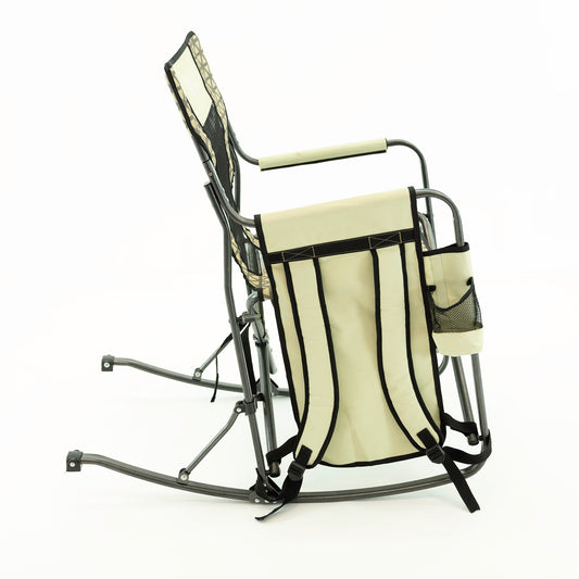 Folding Rocking Chair with Ice Box Cooler - Earth Diamond