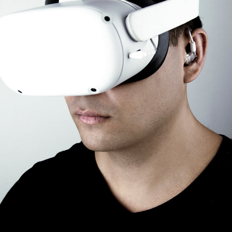 M6 VR Gaming In-Ear Headphones + Mounting System for Oculus Headsets