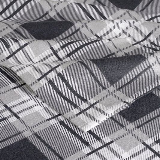 Kathy Ireland 100% Turkish Cotton Flannel Sheet Set - Eden Plaid