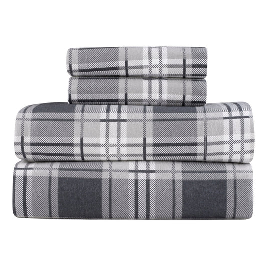 Kathy Ireland 100% Turkish Cotton Flannel Sheet Set - Eden Plaid