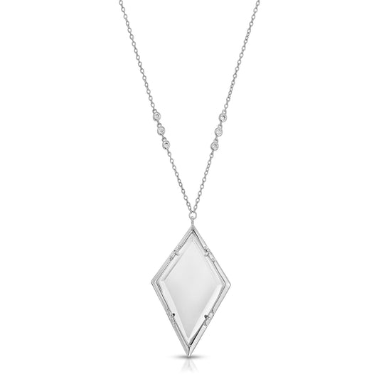 Emmeline Silver-Magnifier Pendant Necklace