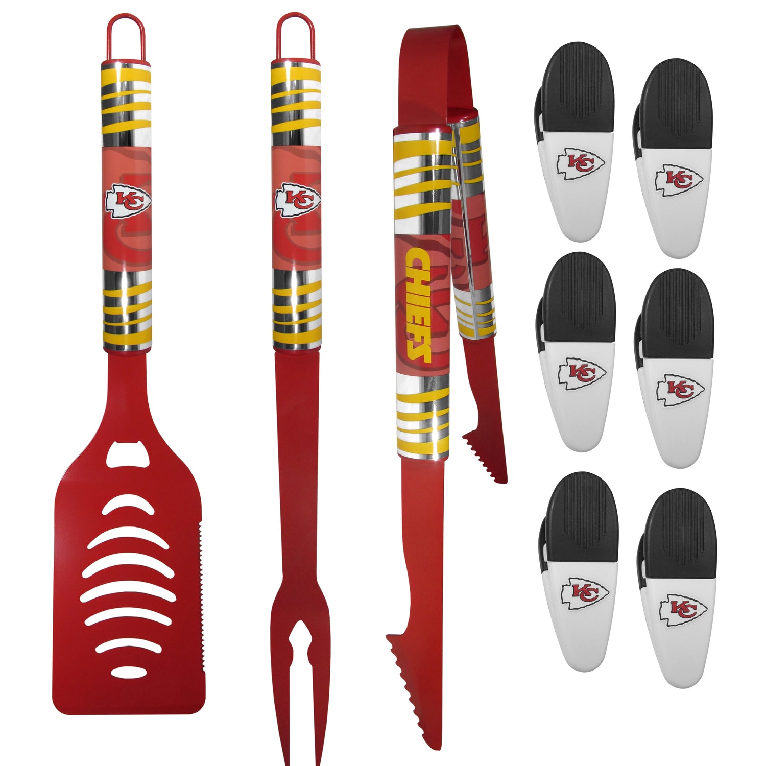 NCAA Tennessee Volunteers 3-Piece BBQ Tool Set - Team Color Grill Spatula, Tongs & Fork