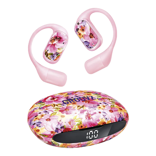 Groovz Open Ear True Wireless Headphones with Charging Case
