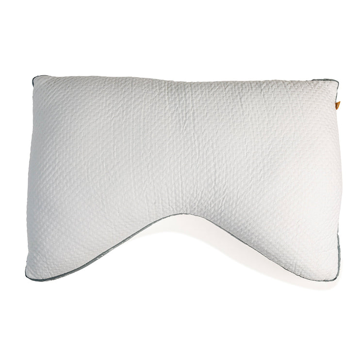 Gray wavy pillow on a white background