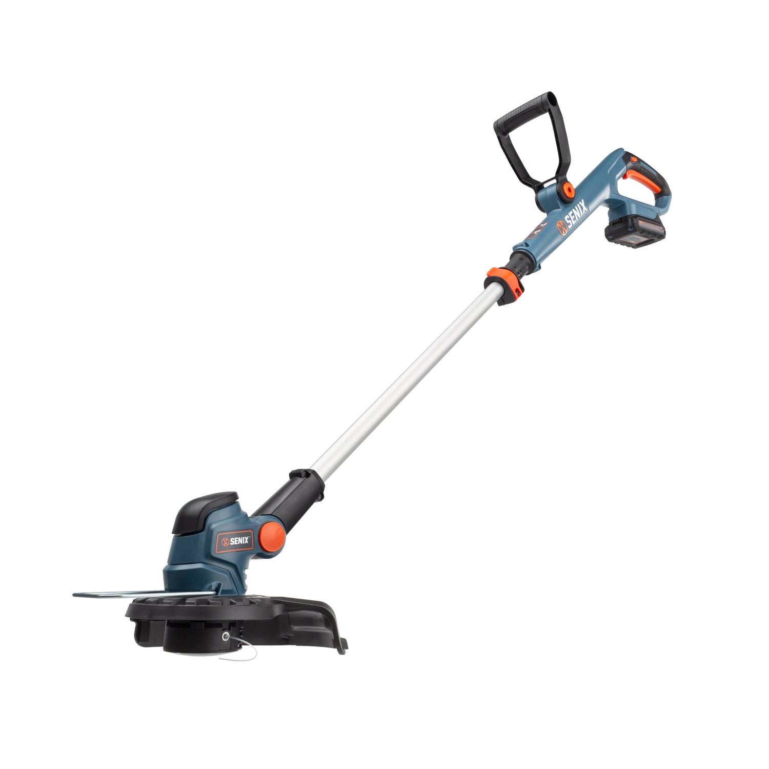 Gardening tool, specifically a string trimmer, on a white background