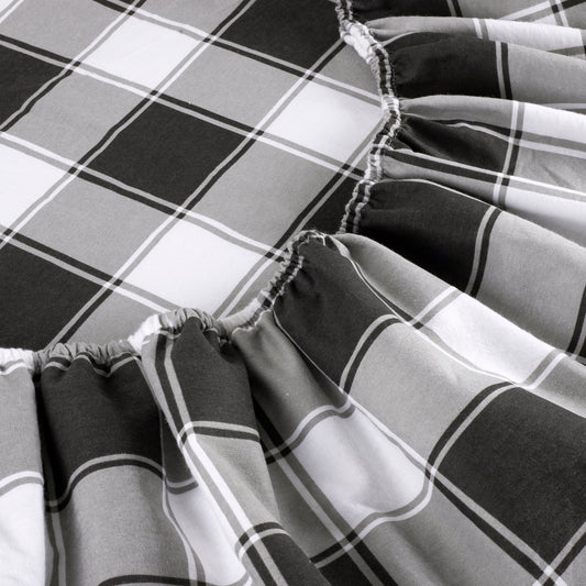 Kathy Ireland 100% Turkish Cotton Flannel Sheet Set - Gingham Plaid