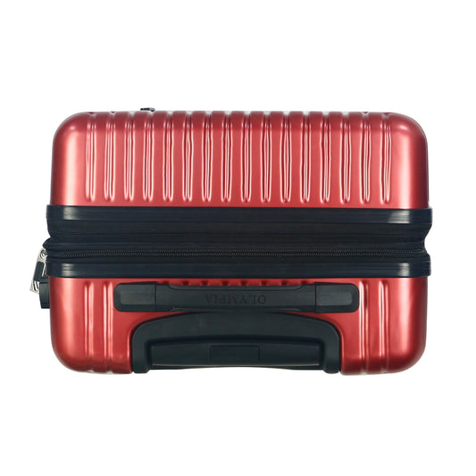 Gulliver 3-Piece Expandable Hardcase Luggage Set with TSA Lock - Deep Red