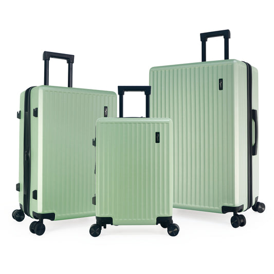 Olympia USA Fandom 3-Piece Expandable Hardcase Luggage Set - Apple Green