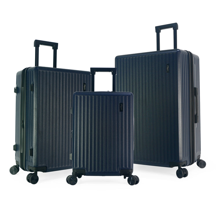 Olympia USA Fandom 3-Piece Expandable Hardcase Luggage Set - Deep Navy