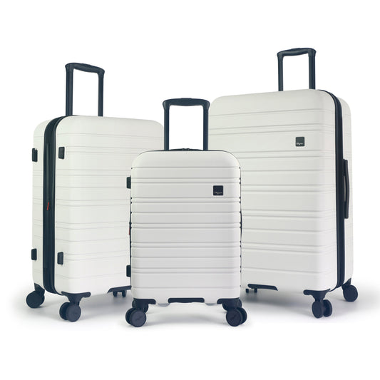 Olympia USA Aries 3-Piece Expandable Hardcase Luggage Set - Ivory