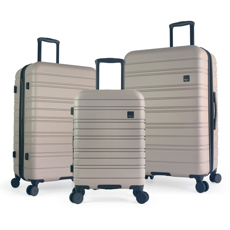 Olympia USA Aries 3-Piece Expandable Hardcase Luggage Set - Mushroom