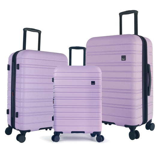 Olympia USA Aries 3-Piece Expandable Hardcase Luggage Set - Purple