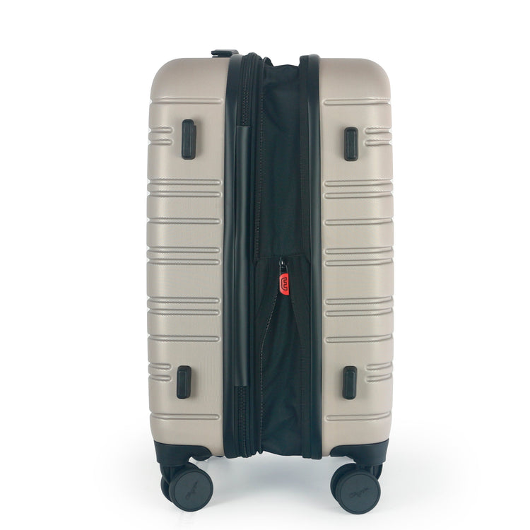 Olympia USA Aries 3-Piece Expandable Hardcase Luggage Set - Mushroom