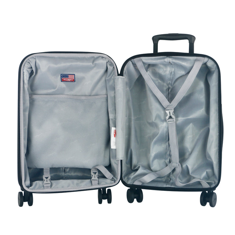 Olympia USA Aries 3-Piece Expandable Hardcase Luggage Set - Navy