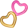 Pink and Gold Glitter Heart Floats - 2 Pack