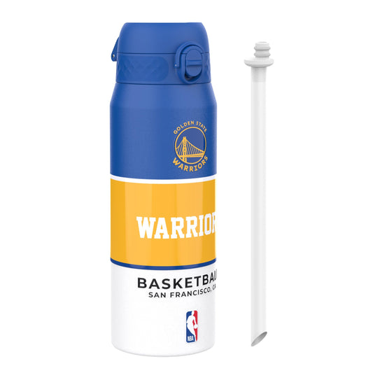 Tumbler with Golden State Warriors branding on a white background