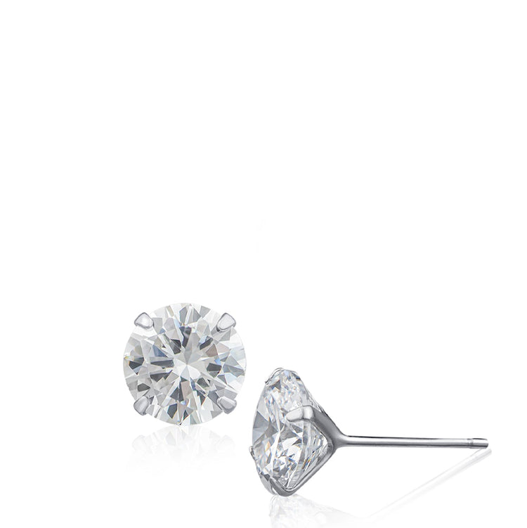 Ice by Jardin 8mm CZ Round Stud
