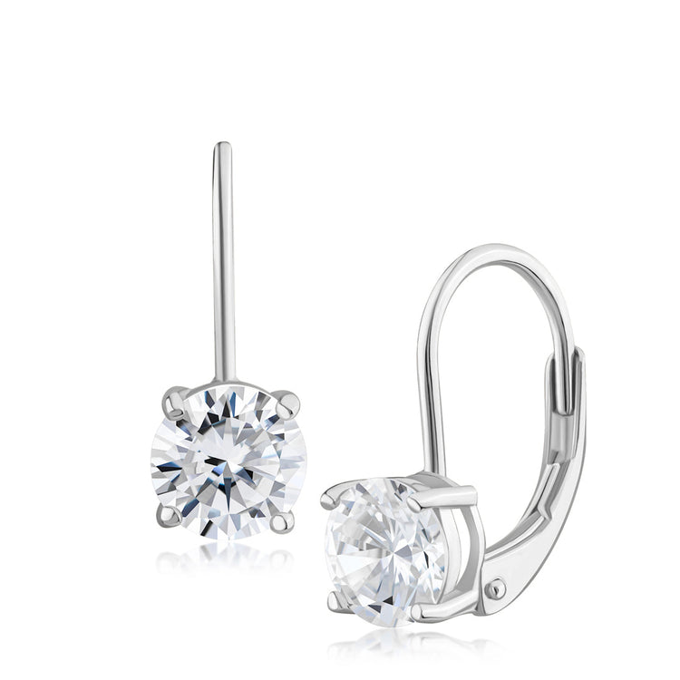 Ice by Jardin Sterling Silver Round Drop Earrings