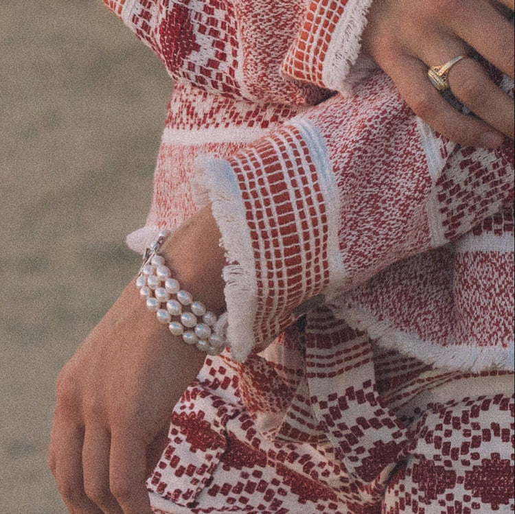 Three Strand Pearl Hook Bracelet