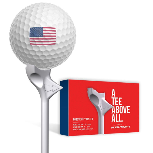 4 Pack FlightPath Golf Tees + Free Ball Marker