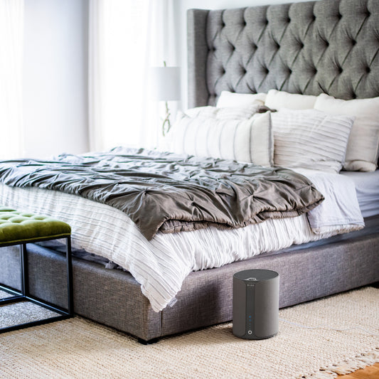 Miko smart device with smartphone displaying app interface on a white background