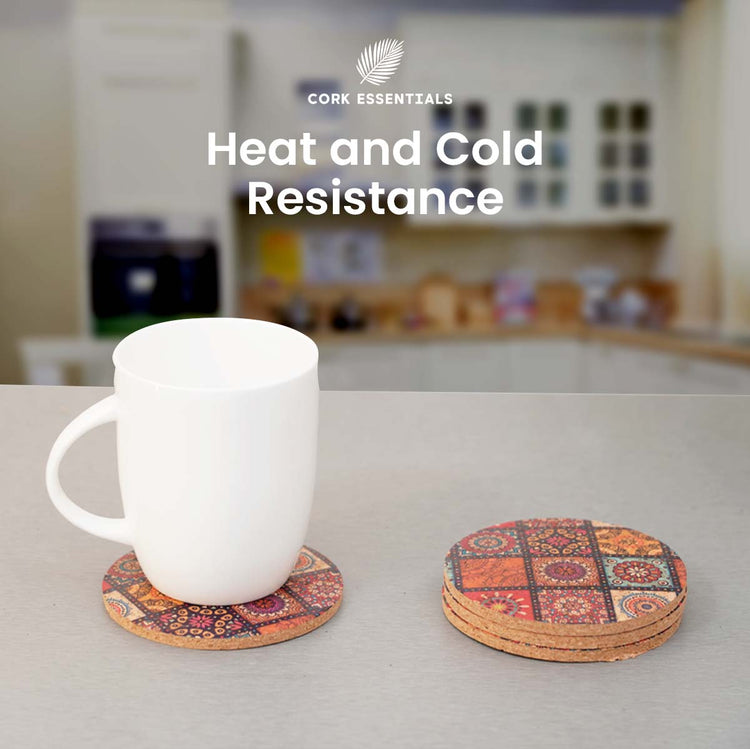 Box Print Coaster Set of 4