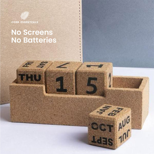 Cork calendar block with 'Nov 15 Wed' on a white background