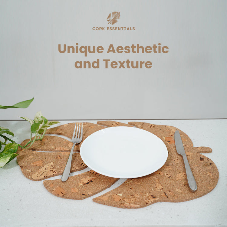 Cork Leaf Placemat Set of 4