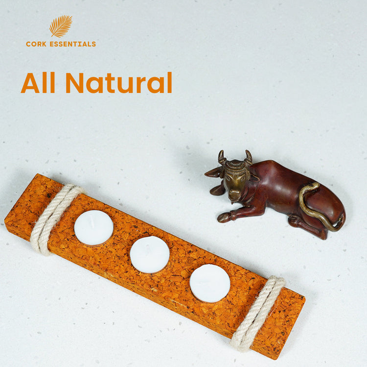 Cork flute with bull figurine on a white background, branded 'Cork Essentials'.