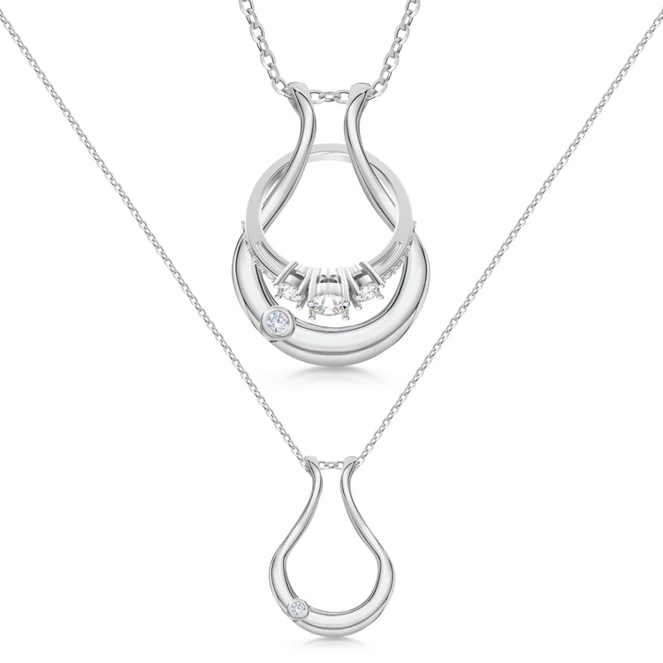 Patented Ring Holder Necklace - .925 Sterling Silver