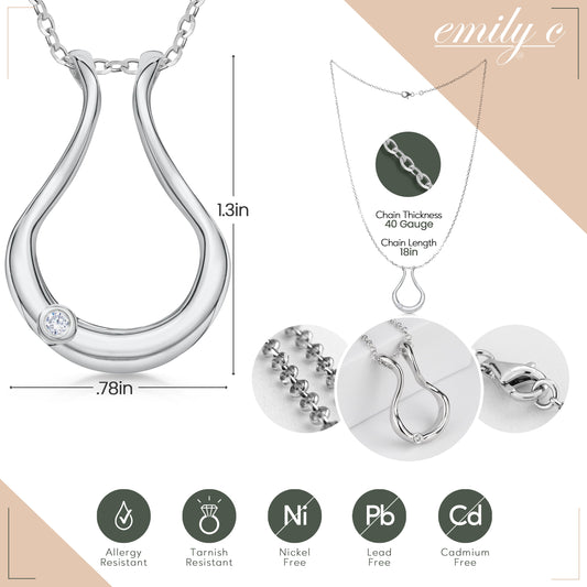 Patented Ring Holder Necklace - .925 Sterling Silver