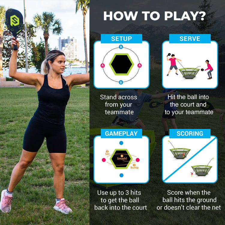 New Outdoor Game of Pickleball Meets Roundnet